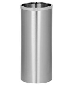 Stainless Steel Litter Bin - Free Standing - 240 Ø x 600 (H) mm - Brushed Finish - 781SS