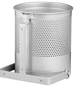 Waste Paper Bin - Wall Mounted - 250 Ø x 300 (H) mm - Silver - 590SI