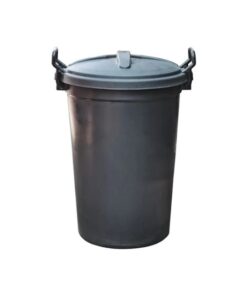 Plastic Rubbish Bin - 120L - Black - 029SD