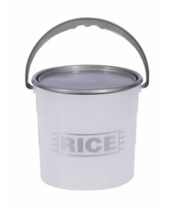 10L Plastic Bucket and Lid - Rice - Pack of 5
