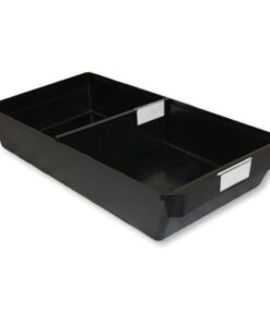 Shelf Bin - Loose Parts Warehouse Storage Container - Plastic - Large - 500mm - Black