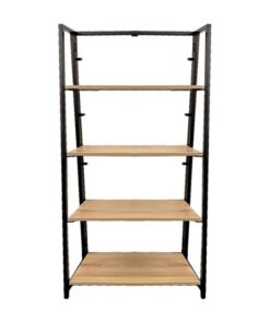 Shelving - 4 Tier - Wood and Steel - 65 x 32 x 133 cm - HH300107