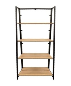 Shelving - 4 Tier - Wood and Steel - 65 x 32 x 133 cm - HH300107