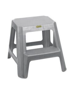 Plastic Step Stool - 2 Step - 29 x 22 x 22cm - Grey