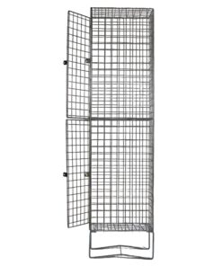 Wire Mesh Locker - Electro Plated - 2 Doors - 180 x 30 x 45cm