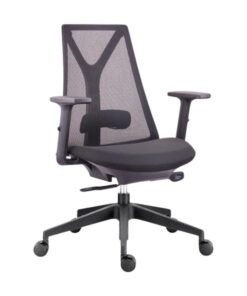 Operators Office Chair - SayL Replica - Mesh and Fabric - Gas Height - Black