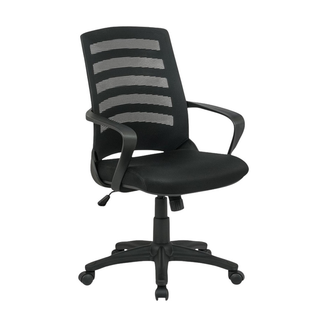 Operator Office Chair - Black Nite - Netting - Swivel and Tilt - Gas Height - Black