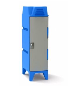 Plastic Clothes Locker - Solid Door - Stackable with Feet - 47.5 x 30 x 112 cm