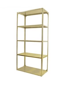 Bolted Shelving Steel Bay 5 Shelves - Uni-Angle - Five Shelf Kit - Painted - 304.8 x 91.4 x 30.5 cm