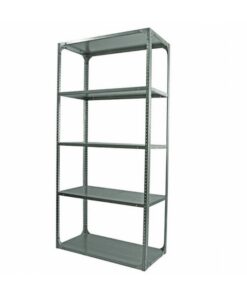 Bolted Shelving Steel Bay 5 Shelves - Uni-Angle - Five Shelf Kit - Galvanised - 304.8 x 91.4 x 30.5 cm