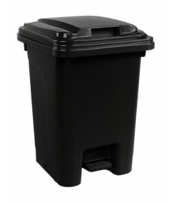 Plastic Pedal Bin - Foot Operated - 60L - Black