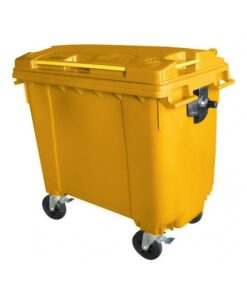 660L Wheelie Bin - 4 Wheel - Bulk Bin - Plastic - Yellow