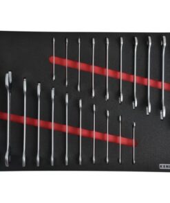 KennedyPro AF & Metric Open Ended Spanner Set - 21 Pieces - with full Width Foam Tool Control Inlay for Tool Chests