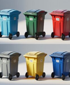 770 liter white wheelie bin