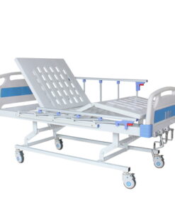 Three Crank Abs Hospital Bed With 6cm 4 Section Mattress