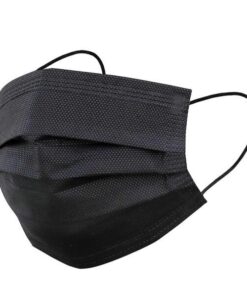3Ply Disposable Black Face Masks With Ear-Loop (50’S)