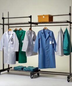 white scrub coat