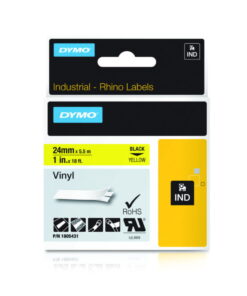 Dymo Original IND Tape for Rhino 6000 (24mm x 5,5m, Black on Yellow)​
