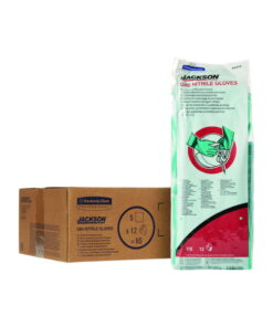 Kimberly-Clark KleenGuard G80 Nitrile Gloves Size 7 Chemical Protection Green, Pack of 5x12 Pairs