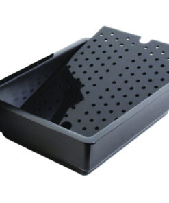 SCAT Catching Bowl PE-HD, Electrically Conductive with Sieve Socket Inlay, 395x300x125mm