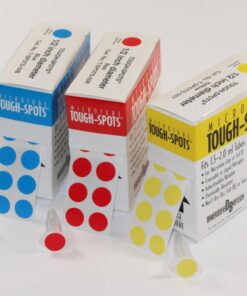 Heathrow Scientific Tough Spots PVC Round Ø 13 mm, Red, Pack of 1000 Roll