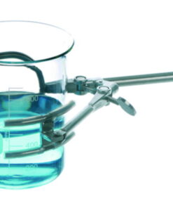 BOCHEM Retort Clamp 150 mm, 4 Prongs Type 1, 0-120 mm, 18/10 Steel, Prongs with Silicone Coating