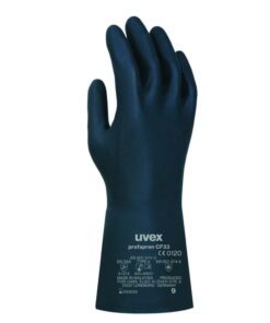 Uvex Protection Gloves PROFAPREN CF33 Chloroprene 33 cm, Size 11 (XXL), Type 60119, Dark Blue, Pack of 10 Pairs