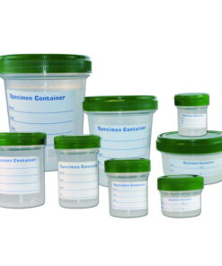 LLG Sample Containers 450 mL, PP with HDPE Screw Cap and Plain Label, Pack of 132
