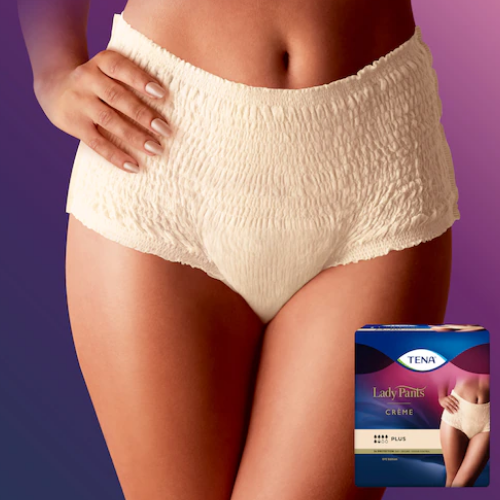 TENA Lady Pants Plus High Waist Crème - Incontinence Underwear - Image 6