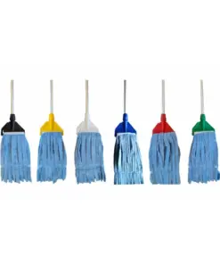 Hygiene Microfibre Mops With Colour Coded Aluminium Handle