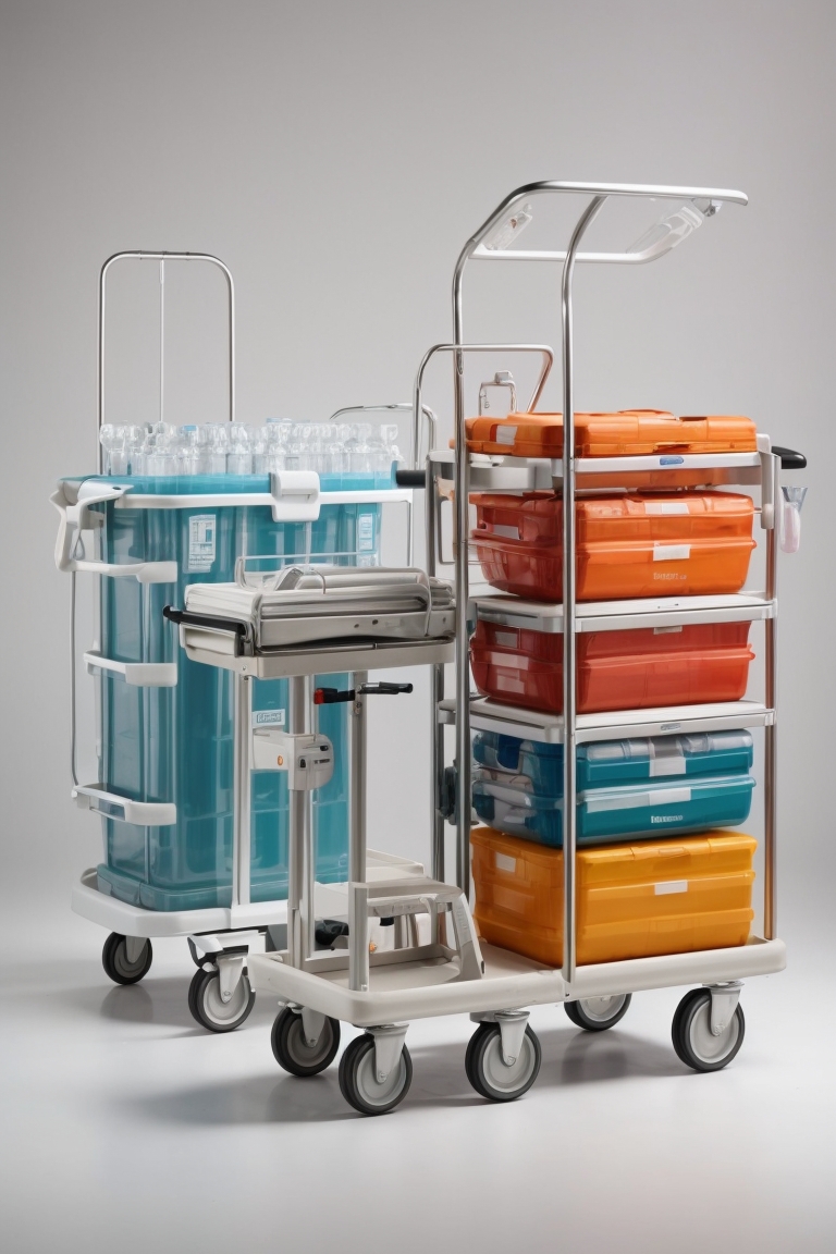 Nivok Trolleys.janitorial Cleaning Cart Trolley On Wheels. Office & Industrial ...