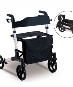 Rollator Supreme 4 wheel with bag – Aluminum Lite