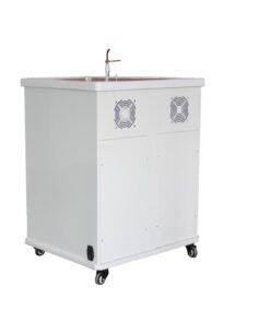 Alternative view of oxygen concentrator machine portable