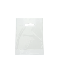 Frosted (Clear with white tint) Plastic Carrier Bags (300+40x240mm)(1000 Units)