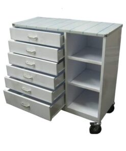 Alternative view of Anaesthetic Trolley 6 Drawers 3 Shelves - S/Steel top