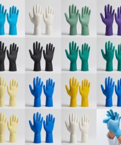 Ansell Touch N Tuff Size 8½-9 (L) Latex Gloves, Powder-Free, Nature, Length 240mm, Textured, Thickness 0.12mm, Pack of 100