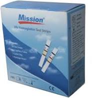 Alternative view of Mission HB Haemoglobin Test Strips