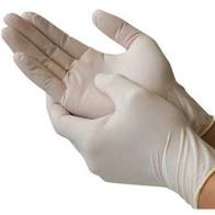 Alternative view of small latex disposable gloves