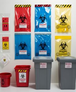 oakridge 8 liter sharps container | rotary opening | hinge lid opening | case of 10