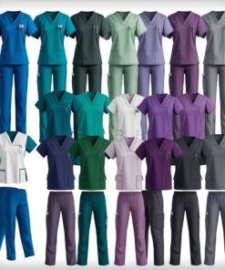 Alternative view of long sleeve nurse scrubs