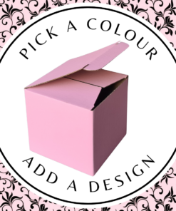 Design Cube Box (M) – Pink Kraft 150 x 150 x 150mm