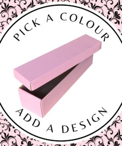 Design Wine Box – Pink Kraft 405 x 102 x 100mm