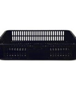 Slim Crate - Open Top - Live Bird - Vented - Plastic Crate - 74 x 53 x 15.5 cm - Recycled Material - Black - PI-LB10_slim-black