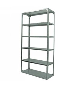 Bolted Shelving Steel Bay 6 Shelves - Uni-Angle - Six Shelf Kit - Galvanised - 213.4 x 91.4 x 38.1 cm