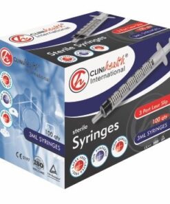 Syringe 3ml 3 Part L/Slip CliniHealth