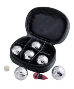 Mini Boules – Chrome finish 6 Boules Set, for travelling light o