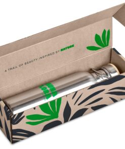 700ml Stainless Steel & Bamboo Water Bottle in Custom Branded Gift Box