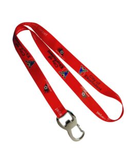 Bottle Opener and holder woven Lanyard – Min Order 100 units