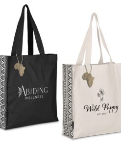 Andy C – Cotton Shopper Bag With African Inspired Symmetry Print