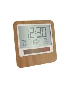 Eco Friendly bamboo Wall Clock – Dual power , Electro luminous d